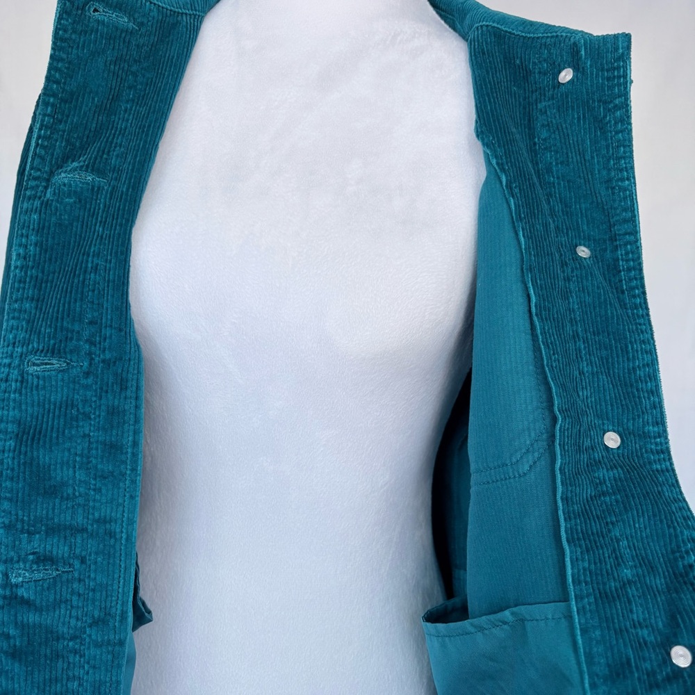 NWT Northern Reflections Corduroy Boyfriend Women’s Teal Jacket Cottagecore Sz M - Picture 6 of 10
